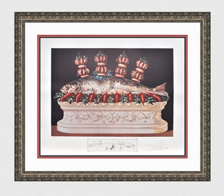 Salvador Dali Lithograph Diners of Gala Signed Numbered Limited Framed