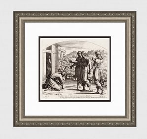 Raphael 1649 Engraving Vatican Abraham is visted by Angels