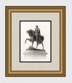 John Henry Foley 1800s Engraving Portrait of Henry Hardinge Framed