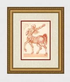 1960 Salvador Dali Centaur Authentic Woodcut