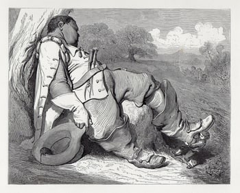 Gustave Dore Little Tom Thumb VIII 1880 Wood Engraving Signed