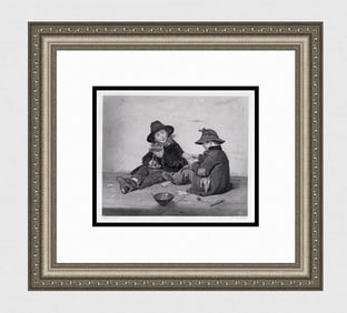 1800s Antonio Ermolao Paoletti Engraving The Bluff Framed Signed