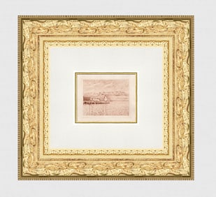 Claude Monet 1800's Etching Vue d'Antibes