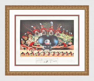 Salvador Dali Lithograph Diners of Gala Signed Numbered Limited Framed