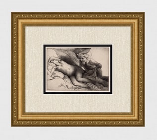 1800s REMBRANDT B203 Jupiter and Antiope: The Larger Plate DURAND