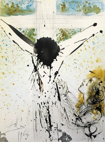 Salvador Dali Crucifixtion Authentic Biblia Sacra Framed