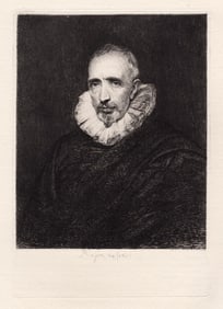 Anthony van Dyck Portrait called Gevartius 1872 etching