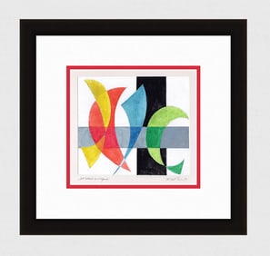 Mathis Original Gouache Colorfuls Arcs Framed Swiss