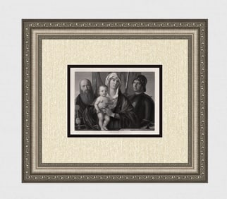 Giovanni BELLINI Engraving "The Madonna" Framed SIGNED