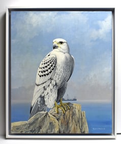 Roger Parsels Gyrfalcon Painting Realism 20 x 24 in