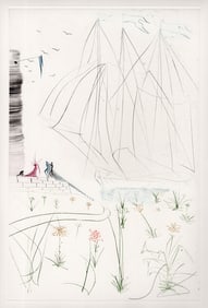 Salvador Dali Tristan The Return Etching Signed Limited Framed