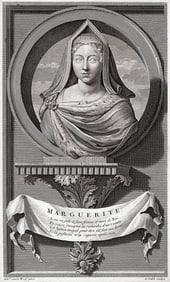 Adriaen van der Werff 1697 Antique Engraving Saint Margaret of Scotland Framed