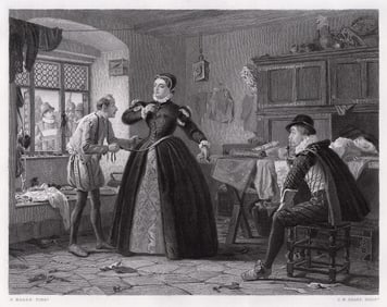Henry Stacy Marks The Lady's Tailor 1869 Engraving Signed