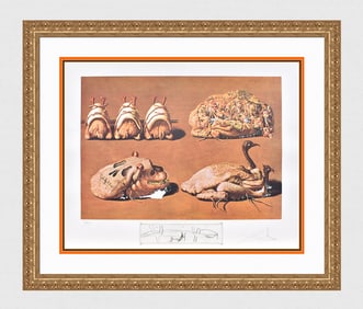 Salvador Dali Lithograph Diners of Gala Signed Numbered Limited Framed