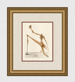 1960 Salvador Dali Bertran de Horn Authentic Woodcut Signed