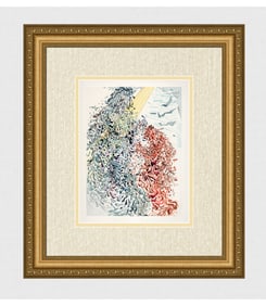 1960 Salvador Dali Opposition Authentic Woodcut