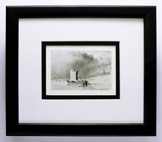 1876 Joseph Mallord William Turner A Storm etching signed