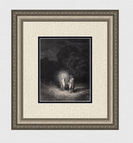 Gustave Dore Beatrice Appears to Virgil (Dante's Divine Comedy Enferno) c. 1880 Wood Engraving