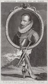 Adriaen van der Werff 1697 Engraving Alexander Farnese Framed