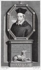 Adriaen van der Werff 1697 Engraving John Leslie, Bishop of Ross Framed