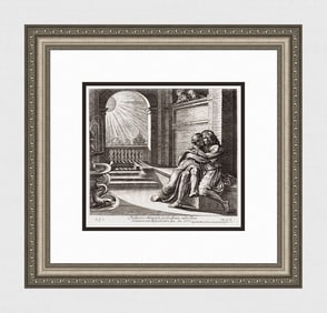 Raphael 1649 Engraving Vatican Isaac and Abimelech