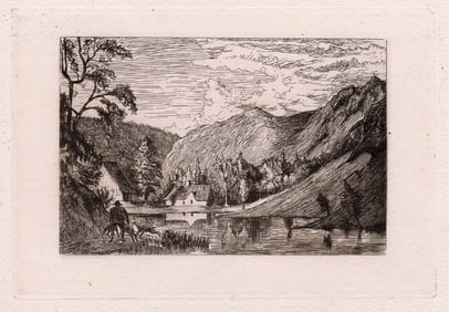 Philip Gilbert Hamerton Landscape 1873 etching