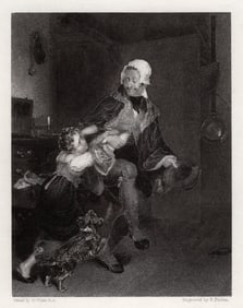 Sir David Wilkie Ransacked Wardrobe 1845 Engraving