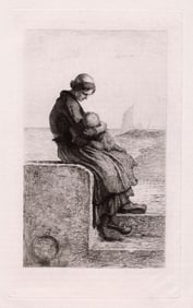 Feyen-Perrin A Sailor's Infancy 1873 etching