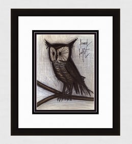 1967 Bernard Buffet Small Owl lithograph signed
