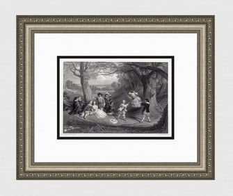 Frederick Goodall The Swing 1862 Engraving Signed