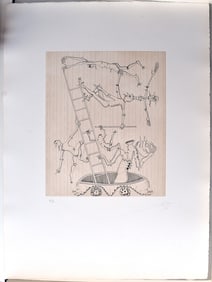Joan Ponc 1973 Etching Equilibrio Signed Numbered