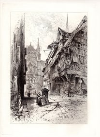 Herbert Railton Lisieux, Expressions in Art and Nature 1887 etching