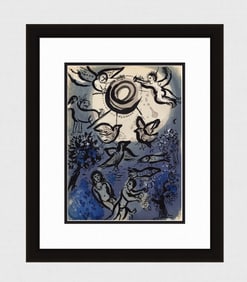 1960 Marc Chagall Lithograph Creation Framed