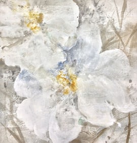 Rikki Drotar Mixed Media Painting Allegrato II 20 x 20 inches