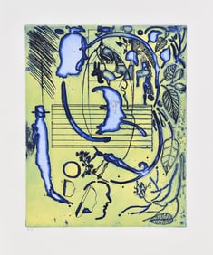 Jorge CASTILLO Aquatint Etching The Poet Arrives in Cuba Hand Signed