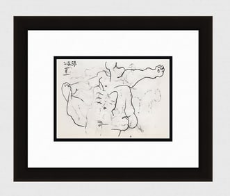 PABLO PICASSO 1961 Vintage Lithograph El Torero FRAMED