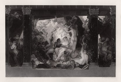 1800s Thomas STOTHARD SIGNED Engraving INTEMPERANCE Framed