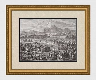 1747 Monumental Engraving Jan Luyken Jacob and Esau Framed