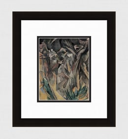 1956 Georges BRAQUE Vintage Lithograph The City on the Hill GALLERY FRAMED