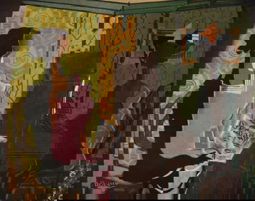 1956 Georges BRAQUE Vintage Lithograph MUSISCAL DUET Framed SIGNED