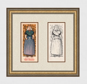 1896 Adolphe Willette Van Houten one of 25 on Japon with proof