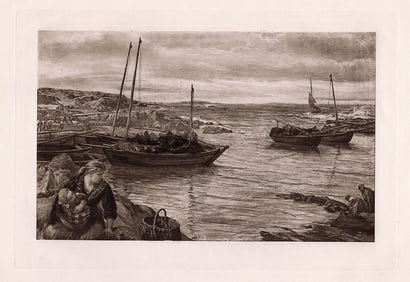 James Clarke Hook Home with the Tide 1890 print