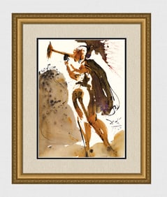 Dali Alarm in Jerusalem Original Lithograph 1967 Framed