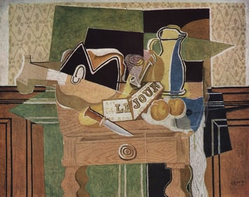 GEORGES BRAQUE 1956 Vintage Color Print Still Life Le Jour Signed Gallery Framed