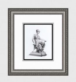 Thomas Nelson Maclean 1800S Engraving "The Lovely Ione"Gallery Framed