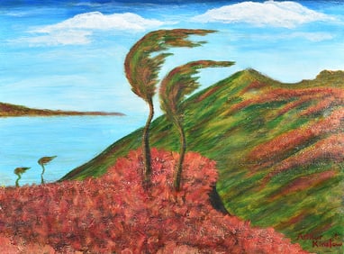 Arthur Kinslow Original Painting Deep in Thought 30 x 40 inches