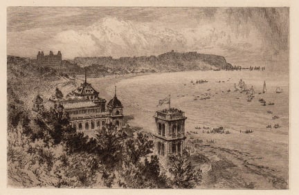 Alfred Dawson Scarborough etching signed