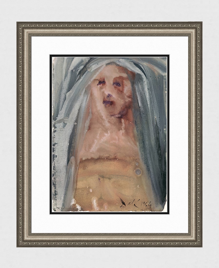 Dali 1967 Authentic Biblia Sacra Mathathias Lithograph Framed