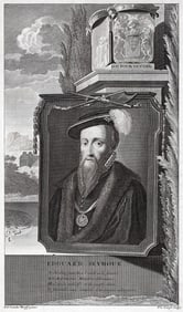 Adriaen van der Werff 1697 Engraving Edward Seymour, 1st Duke of Somerset Framed