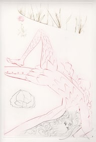 Salvador Dali Tristan Etching Signed Limited Framed